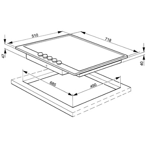 варочная поверхность Smeg P875PO купить