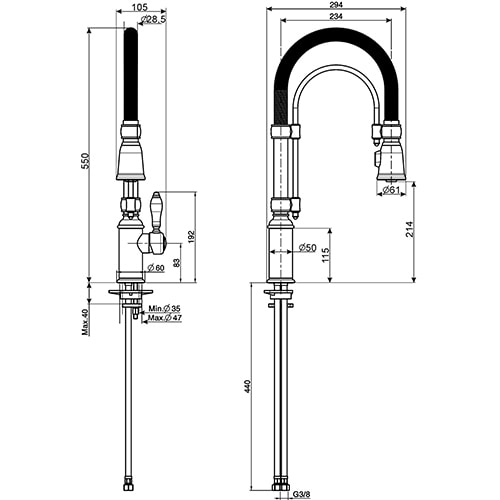 смеситель кухонный Smeg MIDR7RA-2 купить