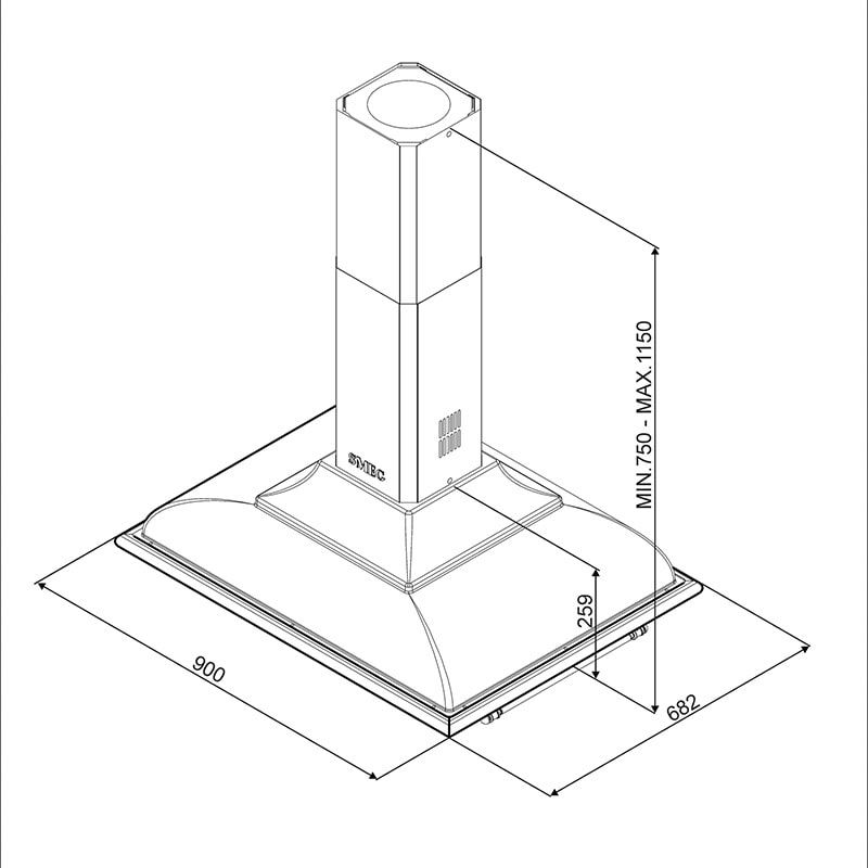 вытяжка кухонная Smeg KCI19AOE купить