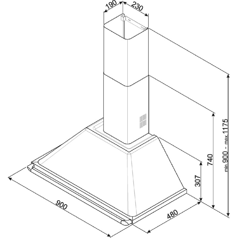 вытяжка кухонная Smeg KT90PE купить