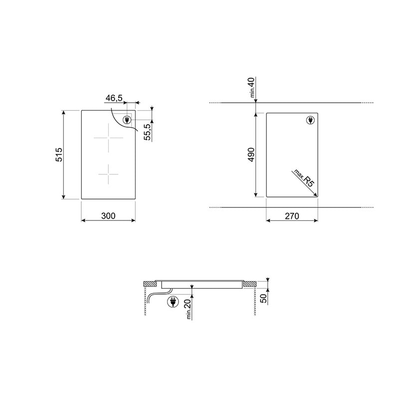 варочная поверхность Smeg SI5322B купить