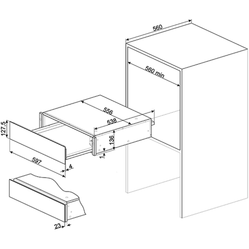 шкаф для посуды Smeg CPR615NR купить
