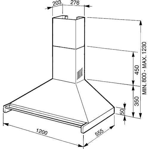 вытяжка кухонная Smeg KD120HXE купить