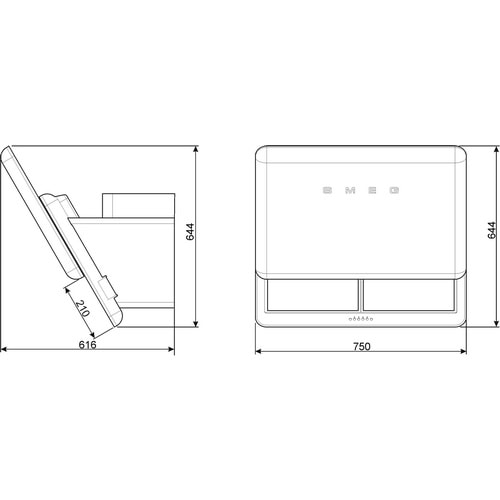 вытяжка кухонная Smeg KFAB75UJ купить