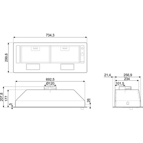 вытяжка кухонная Smeg KSG70HE купить