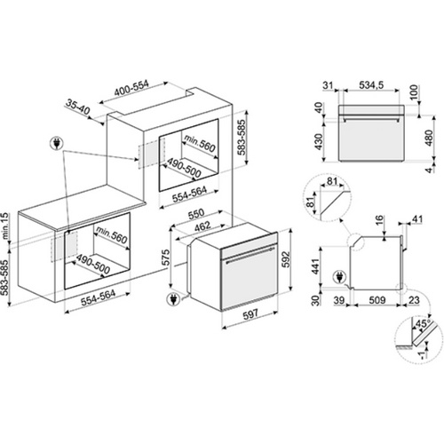 духовой шкаф Smeg SFP6301TVX купить