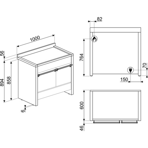 плита кухонная Smeg A2-81 купить