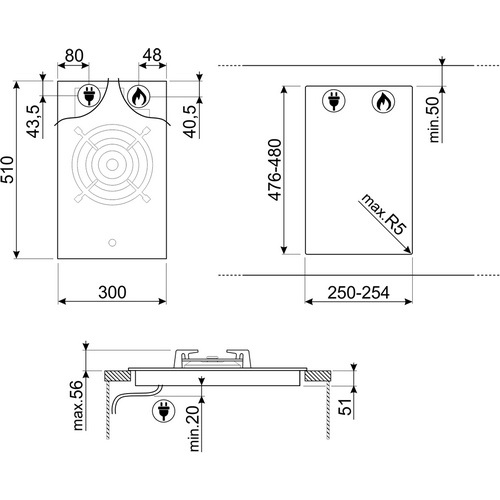 варочная поверхность Smeg PV331CN купить