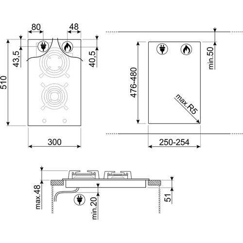 варочная поверхность Smeg PV332CN купить