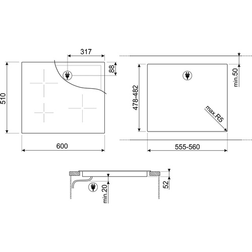 варочная поверхность Smeg SI2641D купить