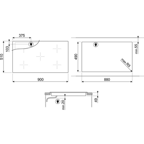 варочная поверхность Smeg SI2M7953DW купить