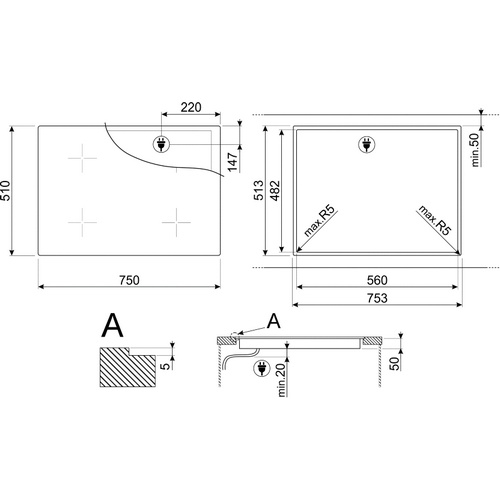 варочная поверхность Smeg SI4742D купить