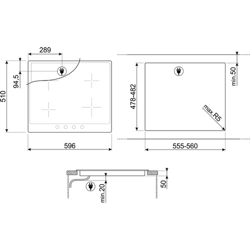 варочная поверхность Smeg SI964NM купить