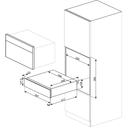 шкаф для посуды Smeg CPR915X купить