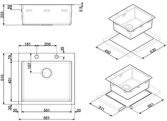 мойка кухонная Smeg LFT50RS купить