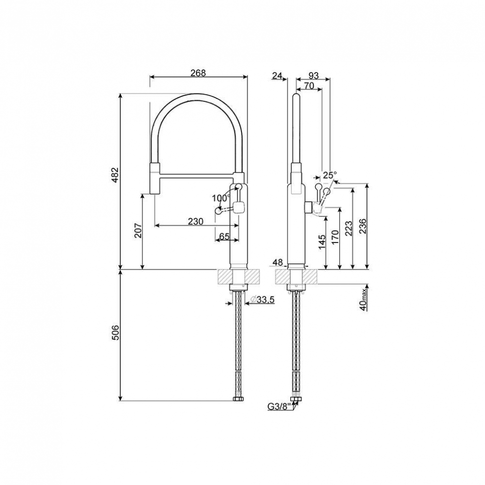 смеситель кухонный Smeg MDF50BL купить