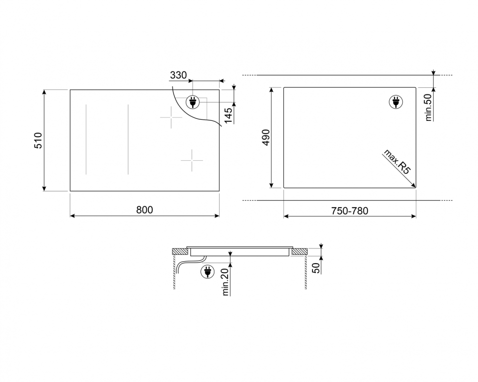 варочная поверхность Smeg SI1M4854D купить