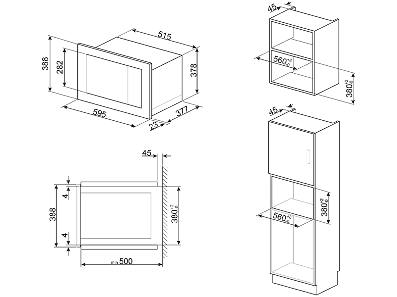 микроволновая печь встраиваемая Smeg FMI125G купить