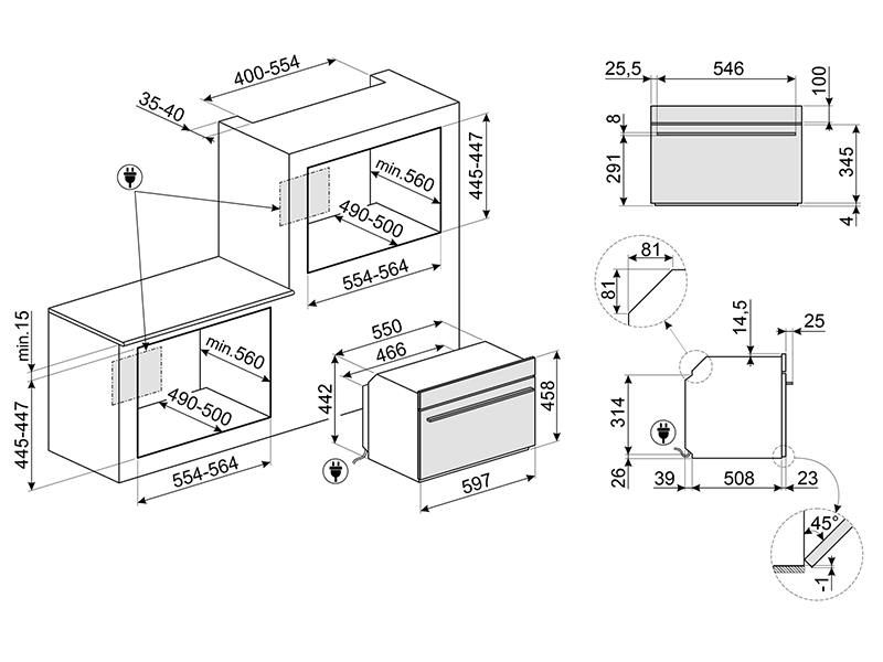 духовой шкаф Smeg SO4102S3B3 купить