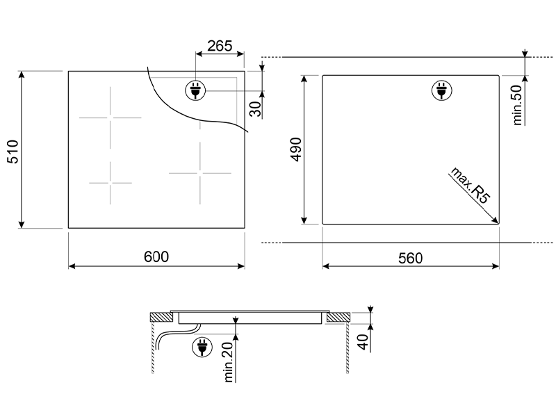 варочная поверхность Smeg SE464TD купить