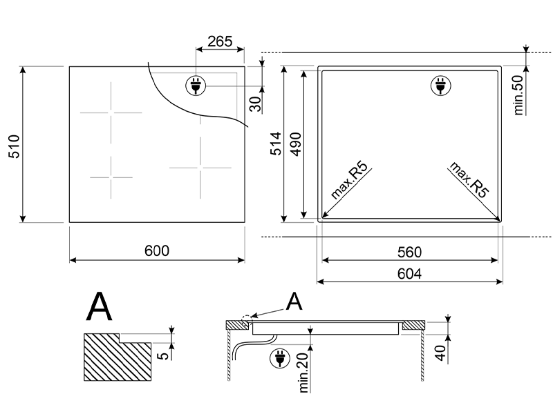 варочная поверхность Smeg SE464TD купить