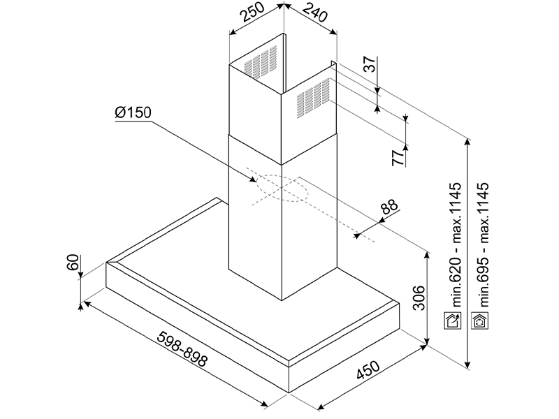 вытяжка кухонная Smeg KATE600CEX купить
