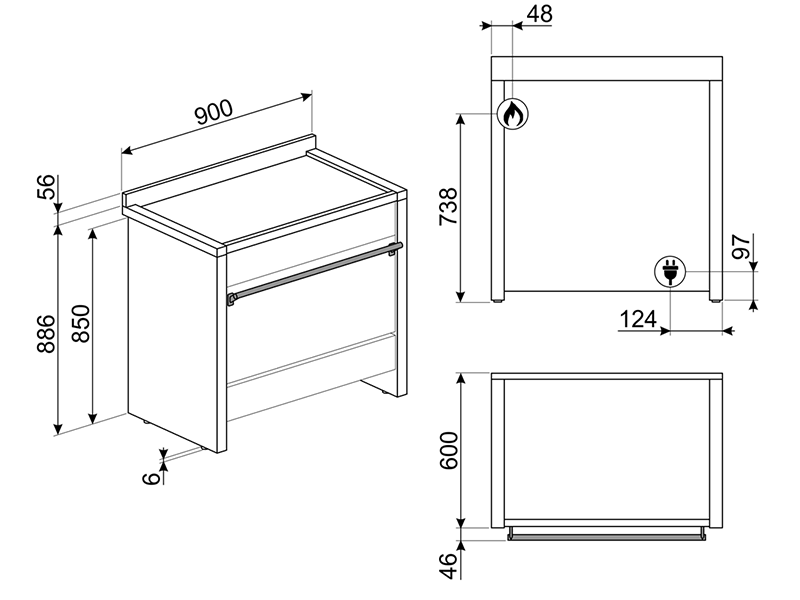 плита кухонная Smeg A1-9 купить