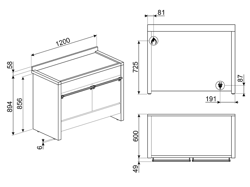 плита кухонная Smeg A4-81 купить