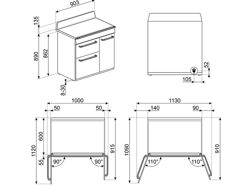 плита кухонная Smeg TR93IP2 купить