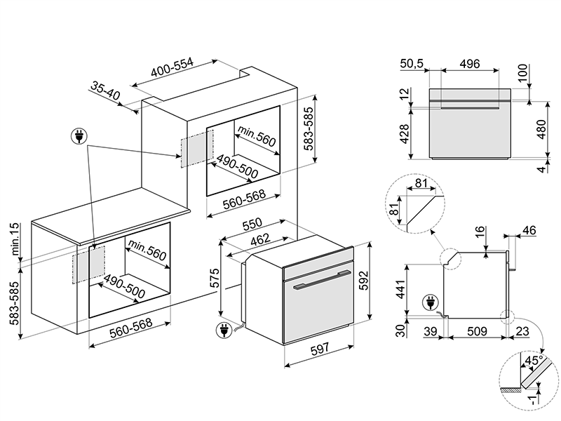 духовой шкаф Smeg SO6102M2B3 купить