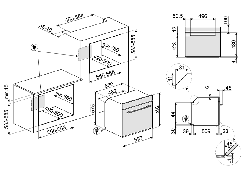 духовой шкаф Smeg SOP6102TG купить