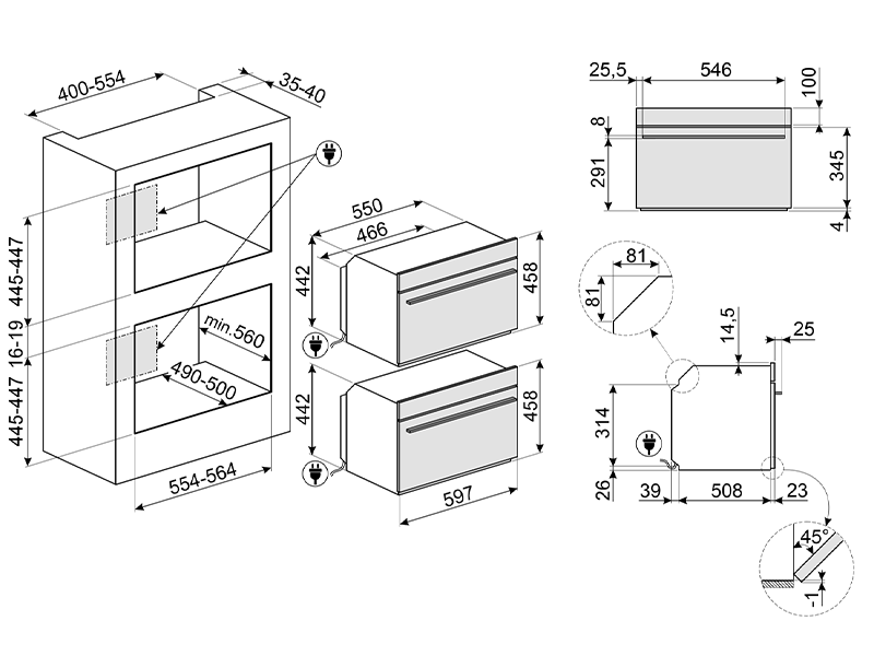духовой шкаф Smeg SO4604S4PNR купить