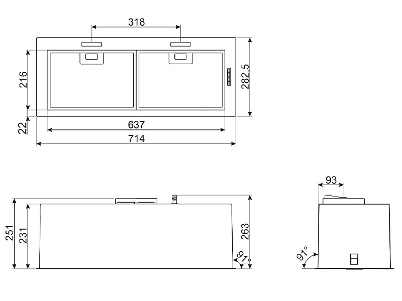 вытяжка кухонная Smeg KSG70HPE купить