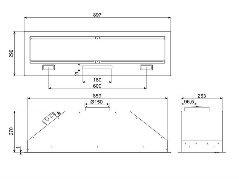 вытяжка кухонная Smeg KSG9P4MB купить