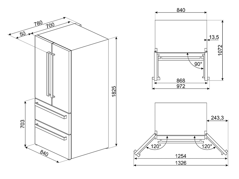 холодильник Smeg FQ55FXDE купить