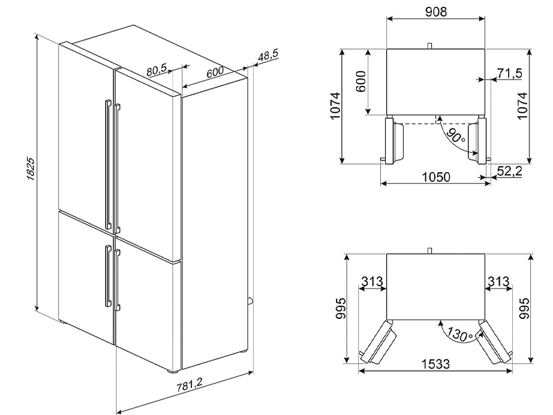 холодильник Smeg FQ60XDAIE купить