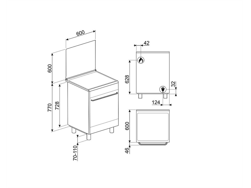 плита кухонная Smeg CX61GM купить