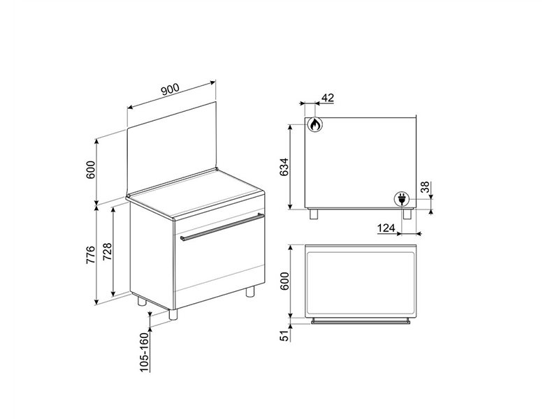 плита кухонная Smeg CX91GM купить