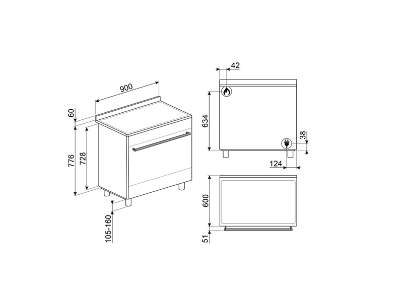 плита кухонная Smeg CX91GMBL купить