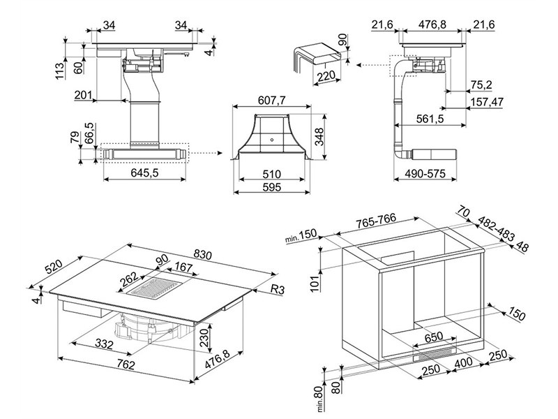 варочная поверхность Smeg HOBD182DG купить