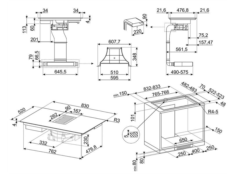 варочная поверхность Smeg HOBD182DG купить