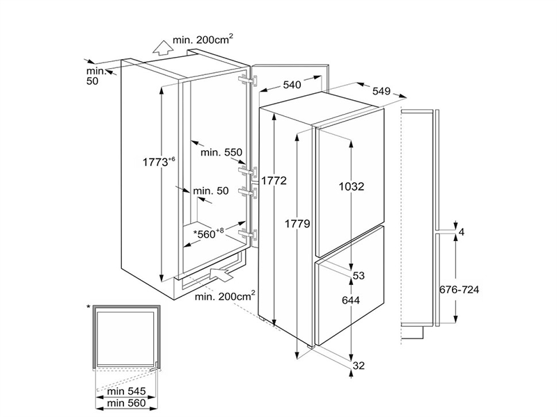 холодильник встраиваемый Smeg C4172E купить