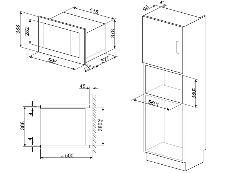 микроволновая печь встраиваемая Smeg FMI425X купить