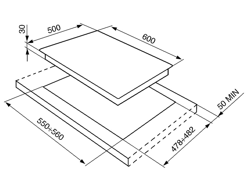 варочная поверхность Smeg SPR864BGH купить