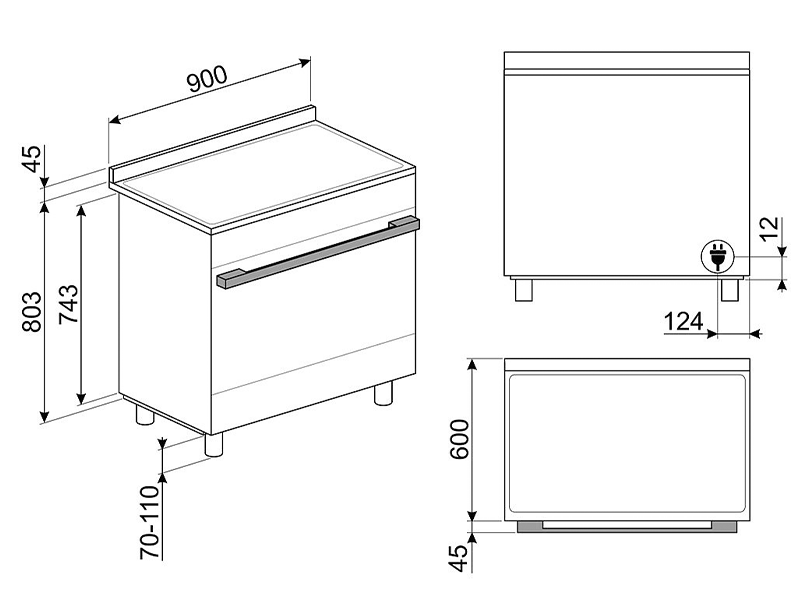 плита кухонная Smeg CPF9IPX купить