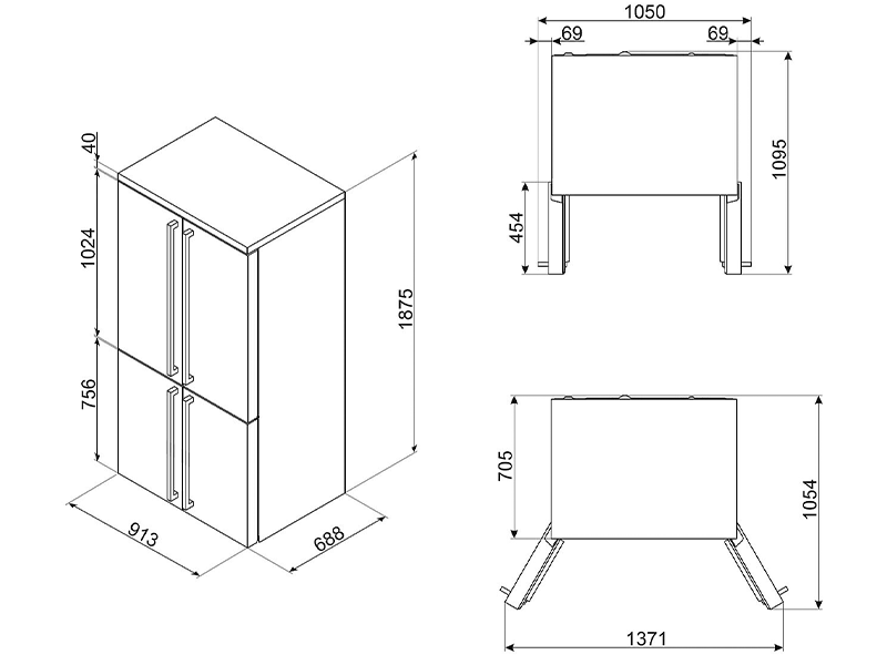 холодильник Smeg FQ60CAO6 купить