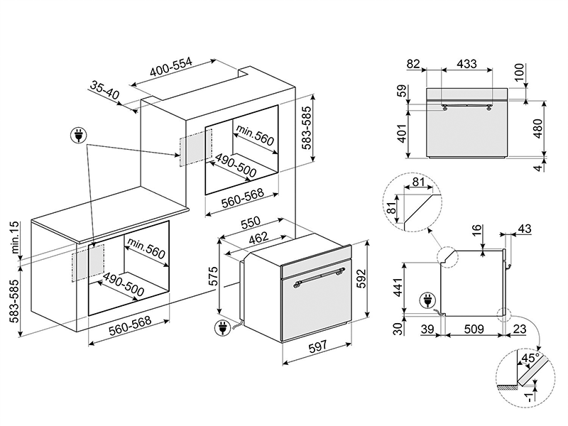 духовой шкаф Smeg SO6104S4PB3 купить