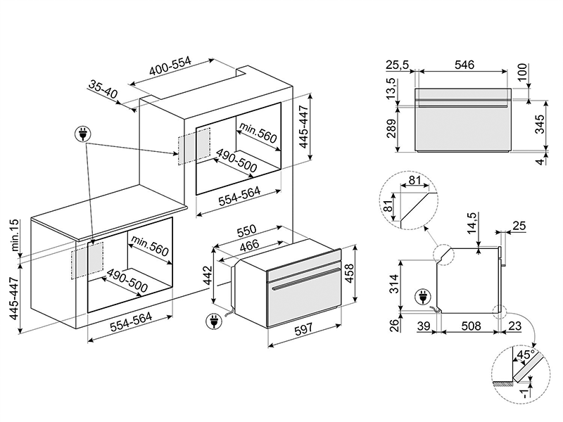 духовой шкаф Smeg SO4104M2PB3 купить