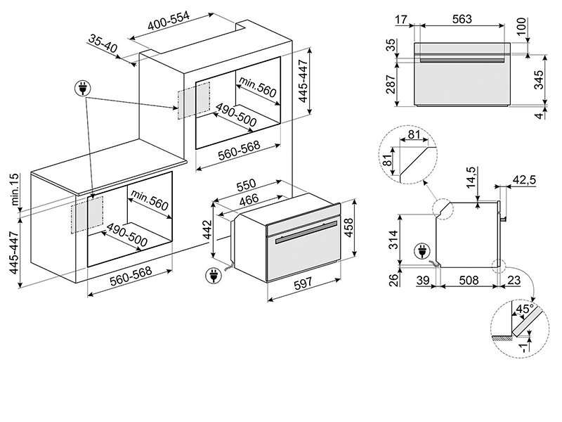 духовой шкаф Smeg SO4104S4PB3 купить