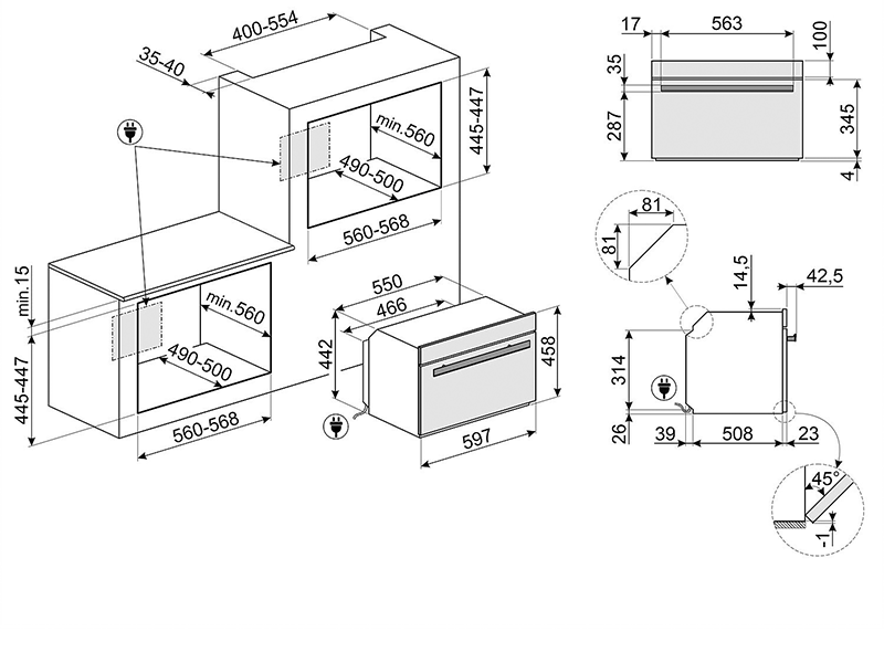 духовой шкаф Smeg SO4301M1N купить